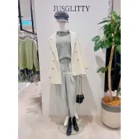 在飛比找蝦皮購物優惠-現貨♡9新！Jusglitty 小復古風西裝領金釦雙排釦10