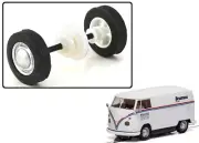 Scalextric W11336 Rear Wheels Tyres Axle Gear For C4086 VW T1 Panel Van NEW