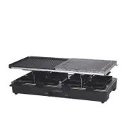 Davis & Waddell 8 Person Electric Party Grill and Raclette Black