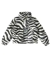 [Molo] Molo Hansine zebra-print puffer jacket Y 12 black