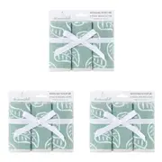 3x 3pc The Peanutshell Woodland Adventure Washcloths Nursery Face Towels 25cm