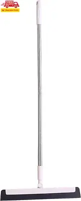 Floor Squeegee Clean Scraper Wiper Mop 3-Section Wiper Blade Mop with Long Handl