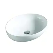 520*395*130mm Poseidon Ultra Slim PA5239 Gloss White/Matt Black/Black Marble/Matt White Ceramic Oval Above Counter Basin