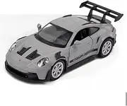 Scale Finished Model Car 1:36 Scale for Porsche 911 GT3 RS Sports Car Miniature Alloy Diecast Car Model Simulation Auto Collectible Die-cast Vehicle(Chrome)