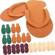 Slippers for Travel 12 Pack Disposable Flip-flops Manicure Slipper for Women Anti-slip Comfortable for Salons Home Use