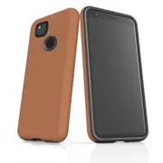 For Google Pixel 4a Case Armour Protective Cover Brown