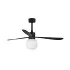 Ceiling Fan with Remote Control Amelia Black Dc Ventilator Soft LED Lamp