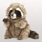 NEW PLUSH SOFT TOY Folkmanis 3075 Raccoon Hand Puppet RETIRED
