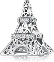 [DOYIS] 925 Sterling Silver Charms for Pandora Bracelets,Eiffel Tower Beads Charms Jewelry for Women Girls