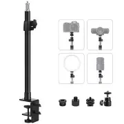 Camera Desk Mount Stand 15.5-21.5" Adjustable Desktop C-Clamp Mounting Stand ...