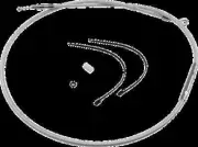 Mg High-Efficiency Braided Clutch Cable Chrome 78.6875in 32 Heritage Springer 07