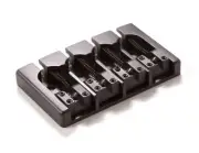 Hipshot A Style 4 String Bass Bridge Brass, Black 5A4FM2BB String-through