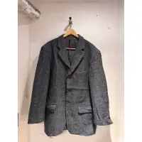 在飛比找蝦皮購物優惠-90s Harris Tweed Wool Jacket 灰