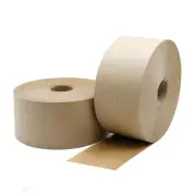 6 Rolls Kraft Paper Water Activated Gummed Tape 2.8 Inch x 500', 5.5 Mil