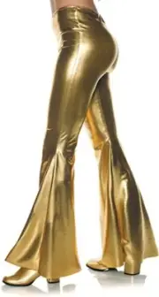 Underwraps Womens Metallic Bell Bottom Costume Pant Gold Costume Halloween 29373
