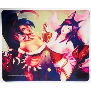 TAIWAN COS/League of legends/fan art mouse pad/Ahri/阿璃+奈德麗滑鼠