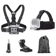 4 in 1 Chest Strap and Head Mount for Gopro Hero 12, 11, 10, AKASO EK7000, Br...