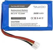 Battery Replacement for JB-L Link 10 Voice Activated Portable Speaker fits Part No GSP103465 3.7V 3600mAh Li-Polymer / 13.32Wh