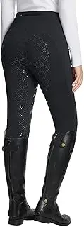 [baleaf] Women's Thermal Riding Breeches Full Seat Fleece Lined Equestrian Horse Riding Pants Back Pockets