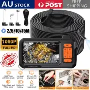 1080P Endoscope Industrial Borescope 8mm 4.3" IPS Inspection Camera 2/5/10/15M