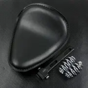 Universal Black Solo Driver Seat Chrome Mouring Kit Fit For Harley Yamaha Bobber