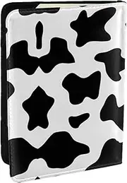[JEJEA] Black and White Cow Print Print Travel Organizer Credit Cards Case Passport BookPassport Holder Cover Wallet forTraveling,, Black, One Size