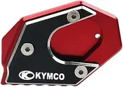 FUSHENGLI Motorcycle Kickstand Foot Side Stand Extension Pad Support Plate Enlarge Compatible with Xciting 250 300 400(Red-B)