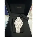 【CHANEL 香奈兒】新款透視底蓋自動上鍊 款X白X鑽面X38MM(H5705) 全新