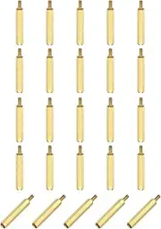 sourcing map 25Pcs Male to Female Thread Spacer Screws, M2.5 x 25mm + 6mm Brass Hex Standoff Screws PCB Motherboard for Drone Quadcopter, Computer and Circuit Board