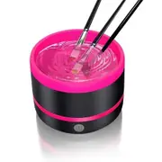 Electric Maker Up Brush Cleaner Rinse Cup,USB Brush Cleaning Washer Rinser for Makerup Brush Acrylic,Watercolor,Oil,Gouache (Red)