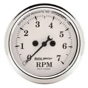 Auto Meter 1694 Old Tyme White In-Dash Tachometer 2 1/16" 7000RPM