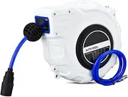 Hose Reel,Retractable Hose Reel 82ft Wall Mounted Hose Reel with 180 Degrees Swivel Bracket Automatic Rewind Storage Hose Reel for Car Washing