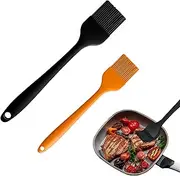 2Pcs Silicone Pastry Brush, Sturdy & Durable Basting Brush for Baking, Grilling, Cooking & Spreading Oil, Butter, BBQ Sauce or Marinade