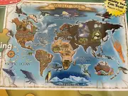 Melissa & Doug 1500 Pc jigsaw Puzzle ~ MAP OF THE WORLD ~ 24x33 NEW Sealed