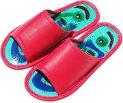 Ipetboom 1 Pair Foot Massage Slippers for Home Use Breathable Acupoint Therapy Sandals with Skid Resistance Magnetic Therapy Design for Men and Women Light Comfortable Foot Random Color