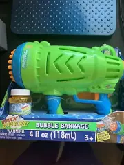 Maxx Bubbles Bubble Barrage Toy Blaster For Kids 3+ W/ 4 Oz Bubble Solution