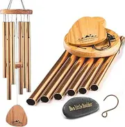 UpBlend Outdoors Wind Chimes for Outside - 29" Bronze Wind Chimes for Outdoors, Harmonic Tuned Wind Chime Outdoor, Windchimes for Mom, Grandma, Windchime for Her