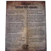 10 Com-MAN-dments Tin Man Cave funny home bar workshop garage room metal sign