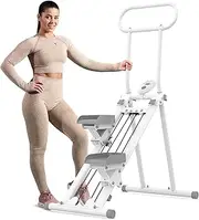 Stair Stepper for Home, Folding Cardio Stair Climber for Full Body Workout, Vertical Climber Exercise Machine with Adjustable Handlebar, 300LBS Capacity