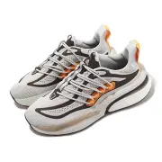 adidas AlphaBoost V1 Cloud White Pure Grey Orange Men Road Running Shoes IE9670