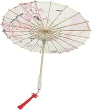 Chinoiserie Decor Handmade Chinese Paper Umbrella Chinese Umbrella Chinese Style Floral Classical Parasol Chinese Oil Paper Umbrellas Cute Umbrellas Rain Miss Hanfu Japan Bamboo