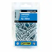 OTTER 100 Pack 8g x 40mm Zinc Chipboard Screw CHEZ08403