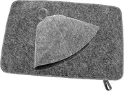 HOMOCONO Sauna Hat Pad Set Wool Bathing Hat Absorbent Felt Thick Reusable for Sauna Bath Travel