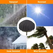 Heavy Duty Round FirePit Cover Waterproof BBQ Grill Protector Outdoor Garden