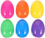 TOYANDONA 24pcs Plastic Easter Eggs Colorful Blind Bags Empty Shells Easter Egg Hunt Game Party Favor Supplies