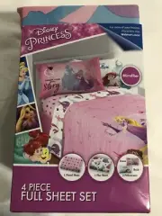Disney Princess Full Sheet Set Ready to Explore girls bedding new #76868