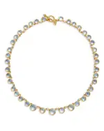 Temple St. Clair 18K Yellow Gold Classic Blue Moonstone & Diamond Collar Necklace, 18
