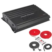 Power Acoustik VA1-6000D Class D Monoblock Sub Amplifier with Remote + Amp Kit