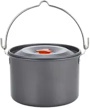 Kdjuope Compact Hanging Pot 4L Aluminum Cookware with Handle for Beach and BBQ