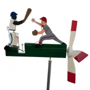 Baseball Player Whirligig Wind Spinner Handmade in USA